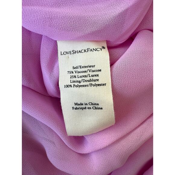 LoveShackFancy NWT Vynne Surfer Fuschia Light Ombré Maxi Tiered Dress size XS 0 - Picture 12 of 16